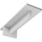 Ekena Millwork Heaton Hidden Support Steel Bracket w/ 6" Support Depth, Hammered White 3"W x 10"D x 2"H BKTM03X10X02HEHWH - alternate 1